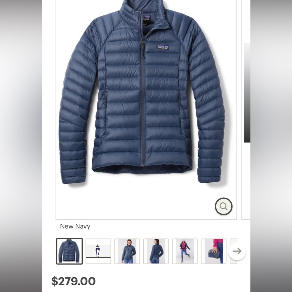 Patagonia Down Sweater Puffy Jacket Medium Navy